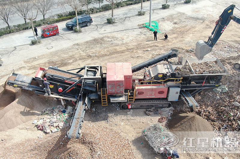 建筑垃圾移动破碎现场 建筑垃圾移动破碎现场