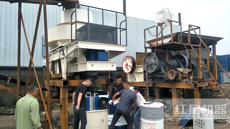 砂石厂安装现场 砂石厂安装现场