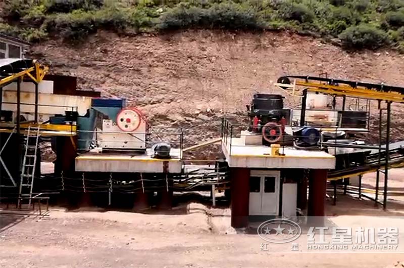 冲击破搭配颚破、圆锥破现场