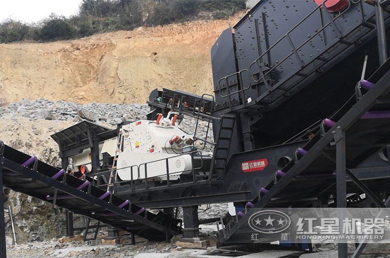 给料机+反击破+振动筛移动破碎机 给料机+反击破+振动筛移动破碎机