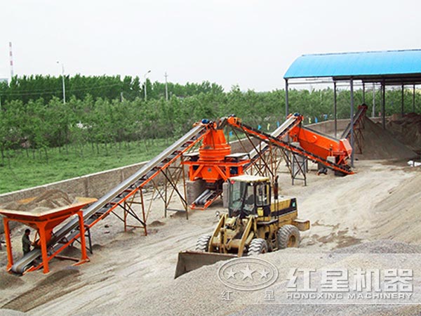 河南大型石头打砂机生产现场