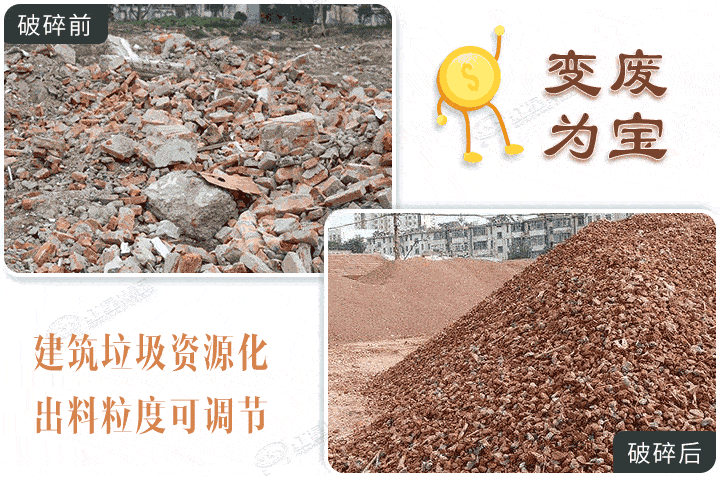 建筑垃圾破碎半成品，选对设备效果更棒