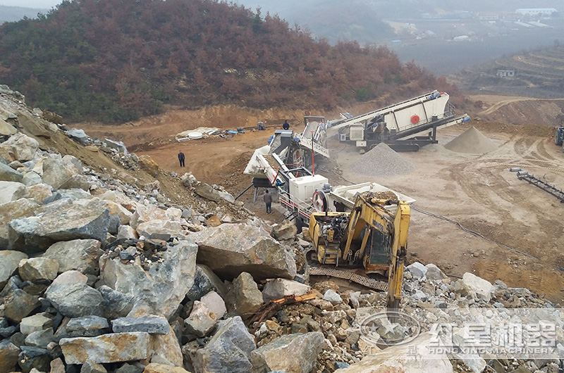 湖南移动小型碎石机生产作业现场，可就近安排参观